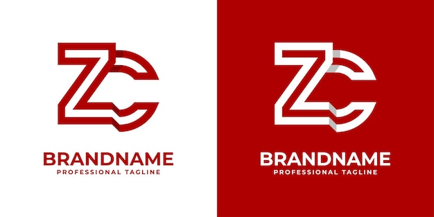 Logotipo de letra moderna ZC adecuado para cualquier negocio o identidad con iniciales ZC CZ