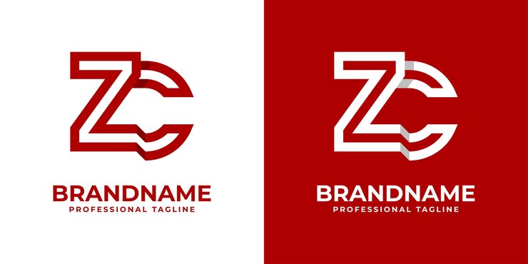 Vector logotipo de letra moderna zc adecuado para cualquier negocio o identidad con iniciales zc cz