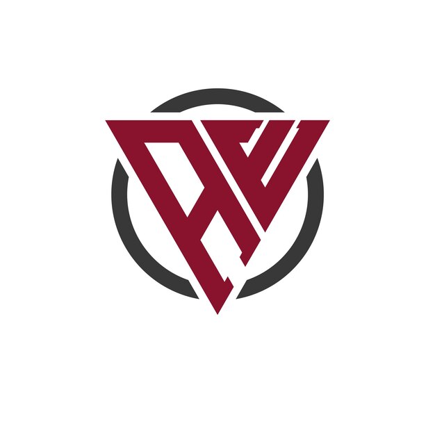 El logotipo de la letra monograma AE en diseño de triángulo en negrita con fondo circular concepto profesional de la letra AE perfecto para la marca de negocios moderna y el emblema elegante