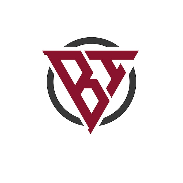 El logotipo de la letra monograma de BI en diseño de triángulo en negrita con fondo circular El concepto de la letra profesional de BI es perfecto para la marca de negocios moderna y el emblema elegante