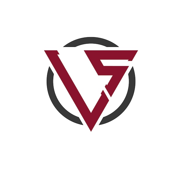 Logotipo de letra monograma LS en diseño de triángulo en negrita con fondo circular Logotipo profesional de letra LS Perfecto para el concepto de marca de negocios modernos y emblema elegante