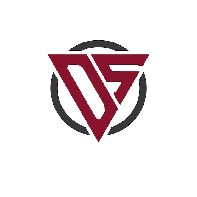 Logotipo de letra monograma de OS en diseño de triángulo en negrita con fondo circular Logotipo de carta profesional de OS Perfecto para la marca de negocios moderna y el concepto de emblema elegante