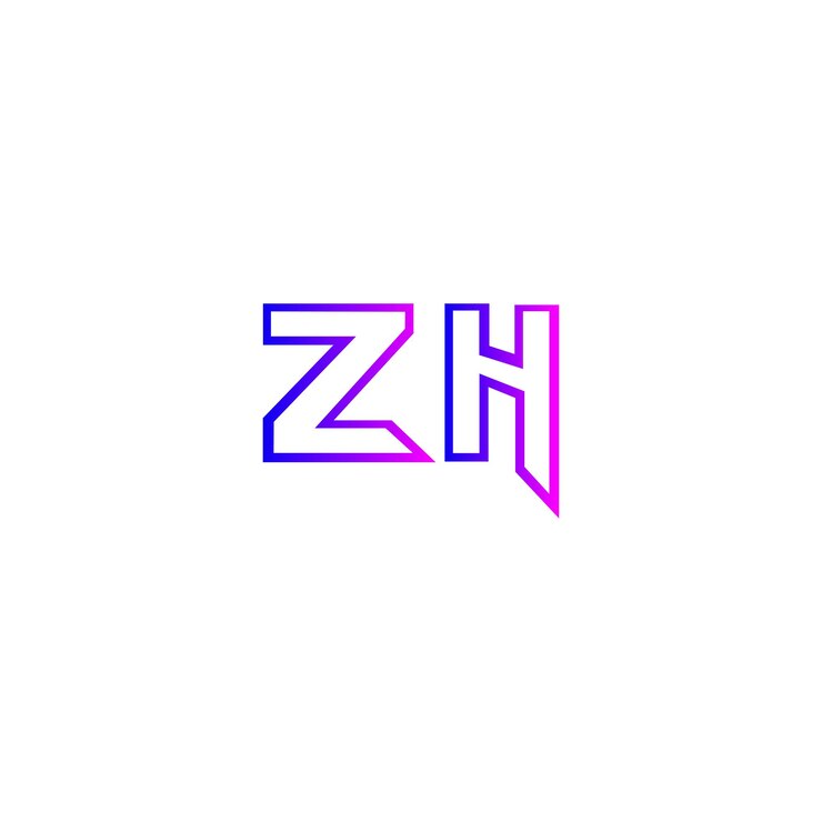 Vector el logotipo de la letra monograma zh