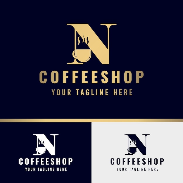 Logotipo de la letra N Café