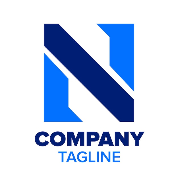 logotipo de letra n para empresa