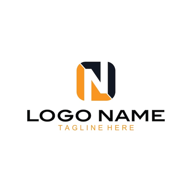 Logotipo de la letra n vectorial