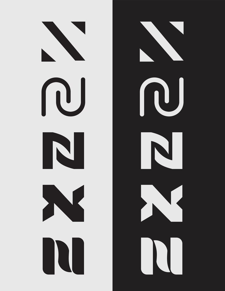 Vector el logotipo de la letra n