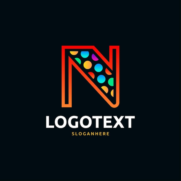 Vector logotipo de la letra n