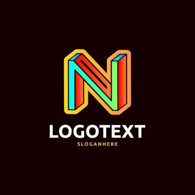 Vector logotipo de la letra n