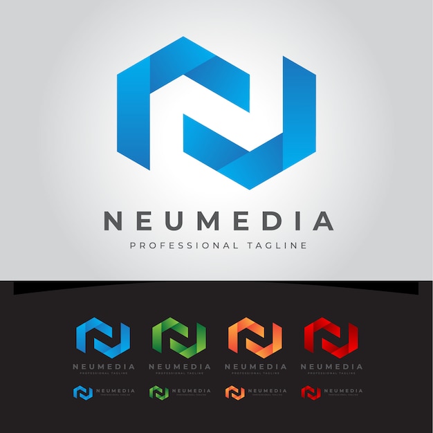 Logotipo de la letra neumedia n