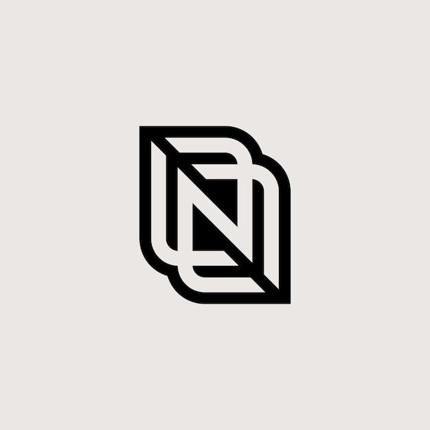 Logotipo de letra NL o LN