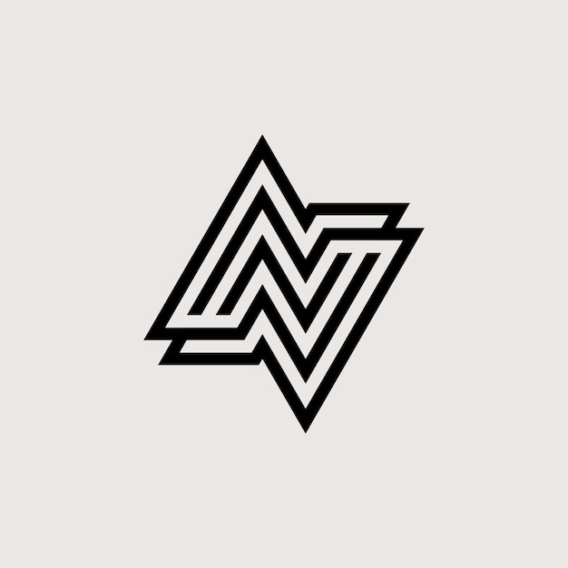Logotipo de la letra NN o doble N