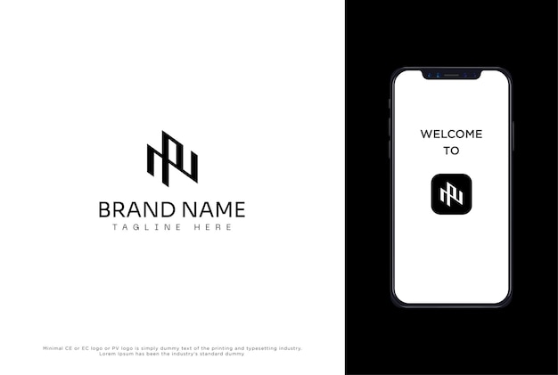Logotipo de letra NP o PN