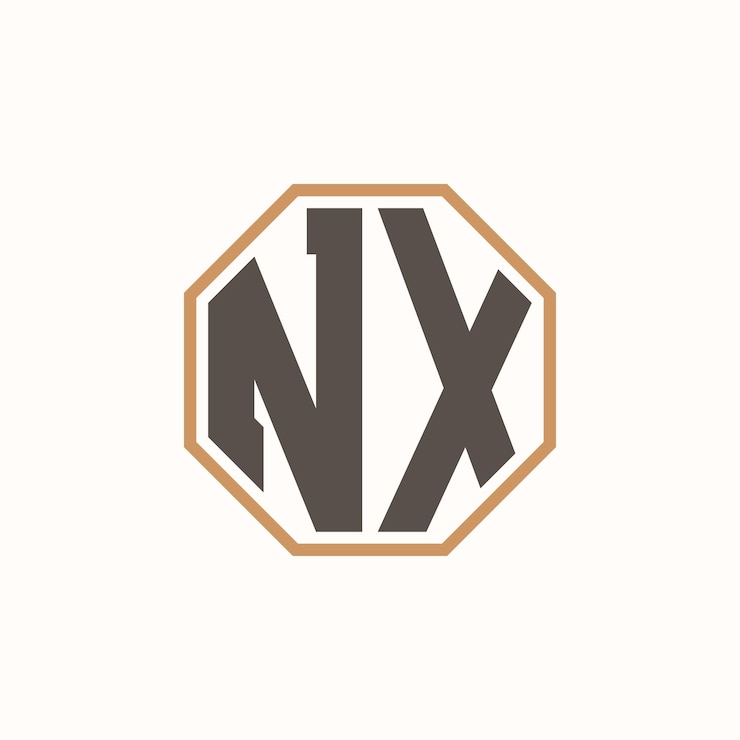 Vector logotipo de la letra nx moderna para la identidad de marca de negocios corporativos diseño creativo del logotipo nx