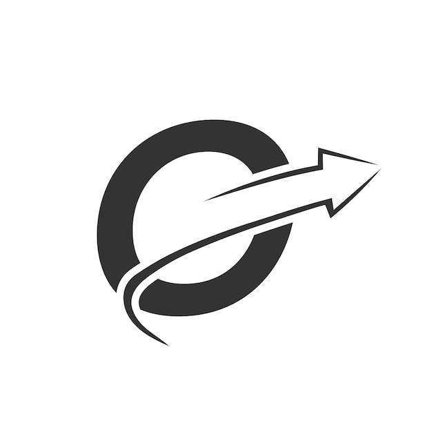 Logotipo con la letra O Concepto de marketing y finanzas Logotipo del negocio O Logotipo financiero