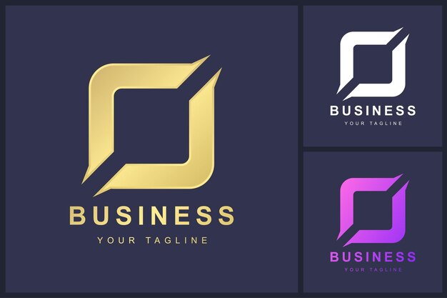 Logotipo de la letra O con concepto en rodajas