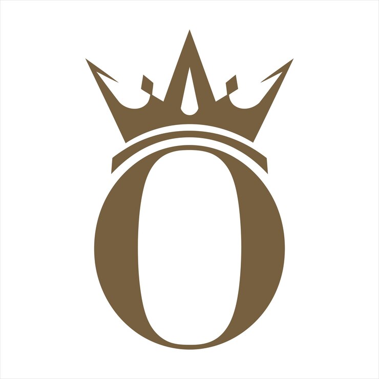 El logotipo de la letra O de la corona