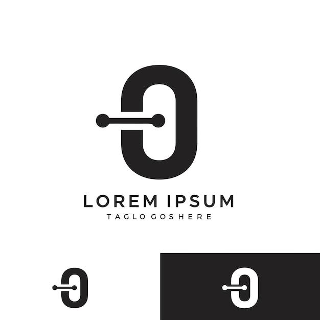 El logotipo de la letra O de Modern Tech