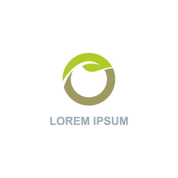 logotipo de la letra o verde