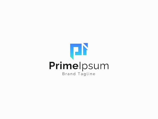 El logotipo de la letra P Gradiente