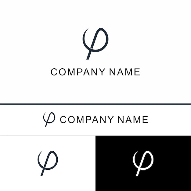 Logotipo de la letra P para las iniciales del nombre de la empresa