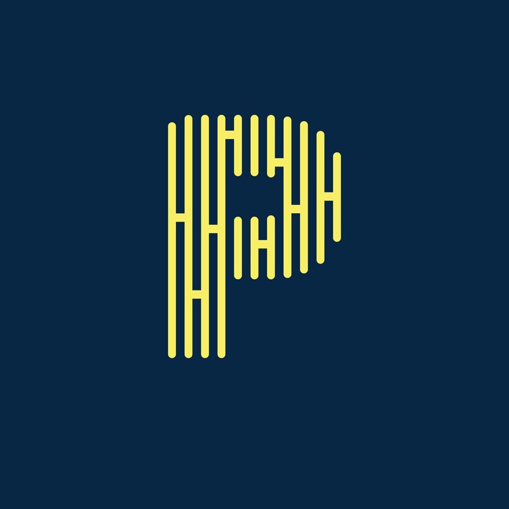 Vector logotipo de la letra p logotipo de minimalismo creativo idea de logotipo lineal geométrico moderno universal