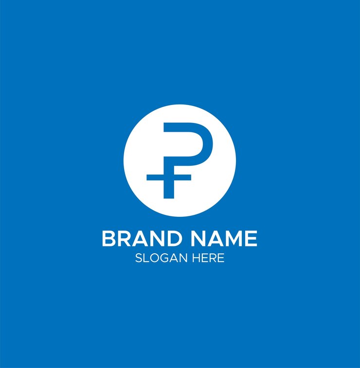 Vector logotipo letra p monograma logotipo