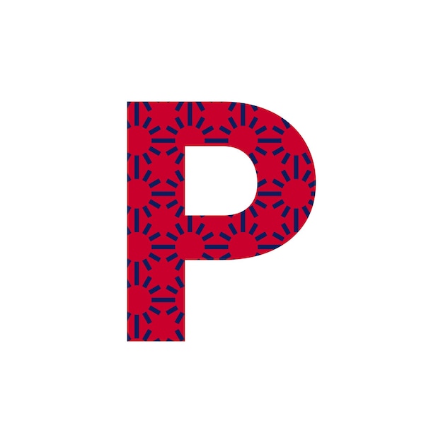 Logotipo de letra P o logotipo de texto p y diseño de logotipo de palabra p