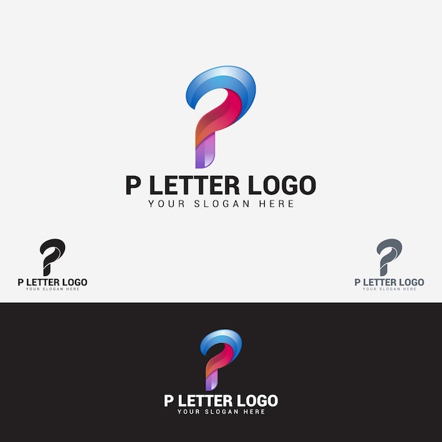 Vector logotipo de la letra p