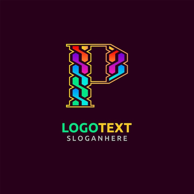 Vector logotipo de la letra p