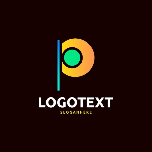 Vector logotipo de la letra p