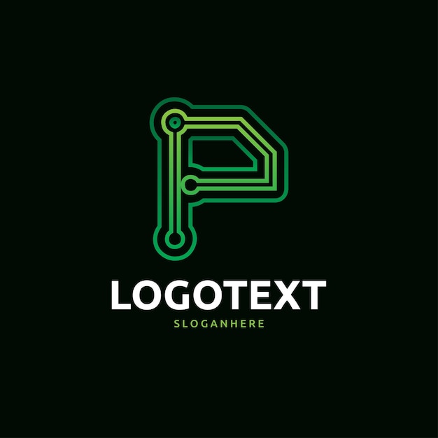 Vector logotipo de la letra p