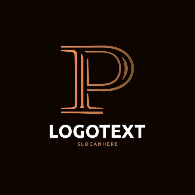 Vector logotipo de la letra p