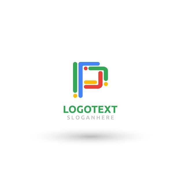 Vector logotipo de la letra p