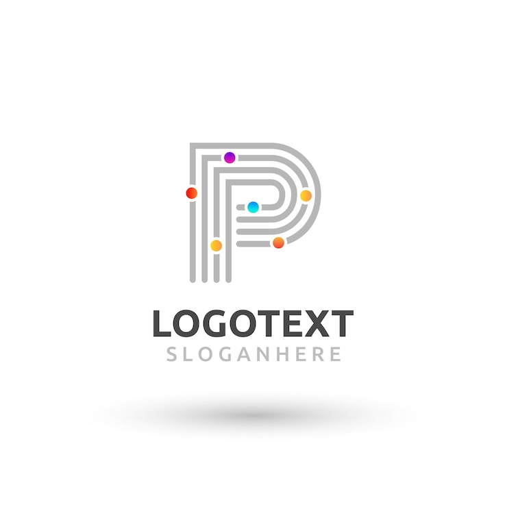 Vector logotipo de la letra p