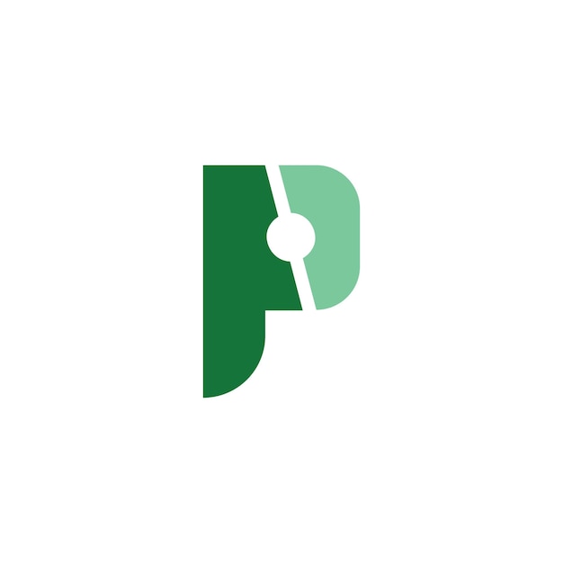 El logotipo de la letra P