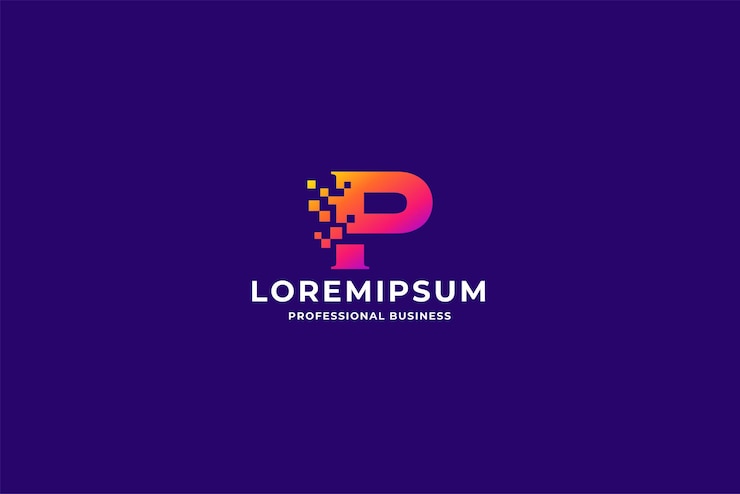Vector logotipo de la letra p