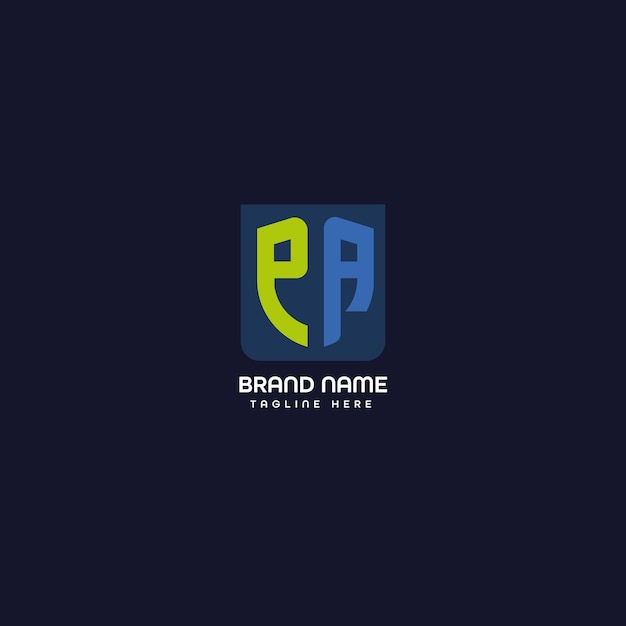 logotipo de la letra pa