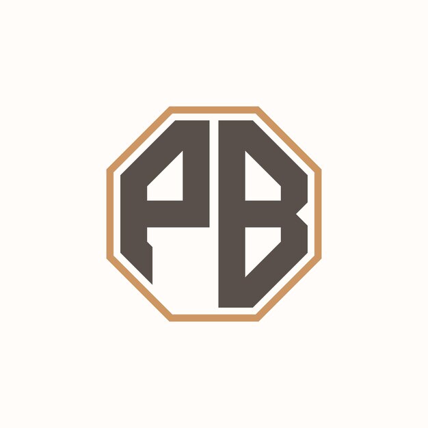 Logotipo de la letra PB moderna para la identidad de marca de negocios corporativos Diseño creativo del logotipo de PB