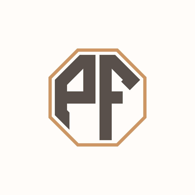 Logotipo de la letra PF moderna para la identidad de marca de negocios corporativos Diseño creativo del logotipo de PF