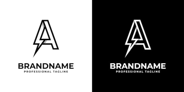 Logotipo de la letra A Power adecuado para cualquier negocio relacionado con la energía o la electricidad con las iniciales A