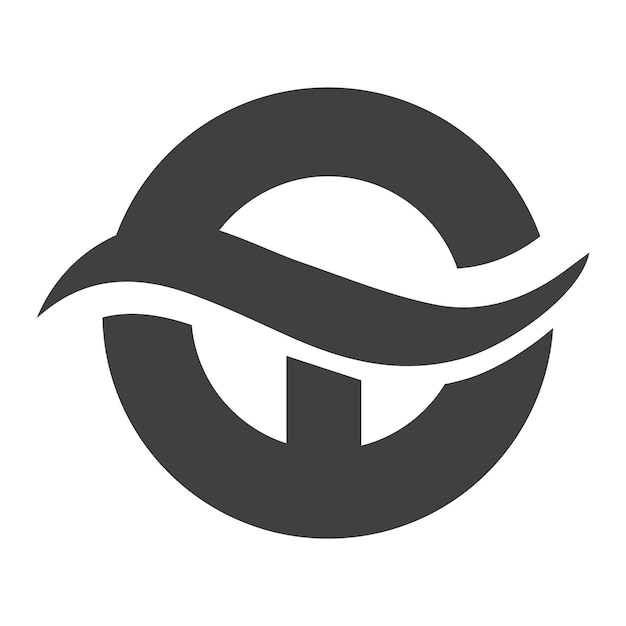 logotipo de la letra premium logotipo negro y fondo blanco vector vector e ilustración