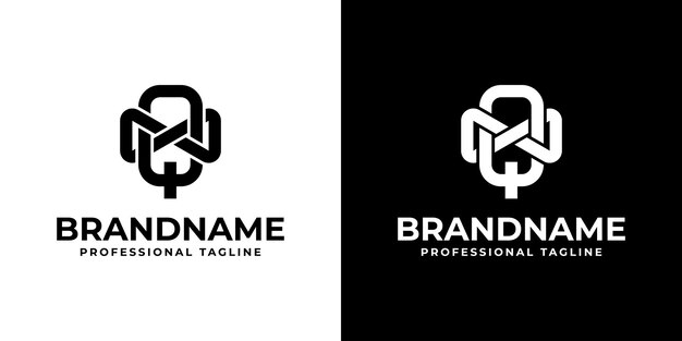 Logotipo de la letra Q Infinity adecuado para negocios relacionados con la eternidad con la inicial Q