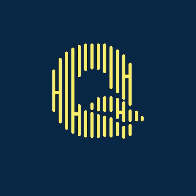 El logotipo de la letra Q El logotipo del minimalismo creativo La idea del logotipo lineal geométrico moderno universal