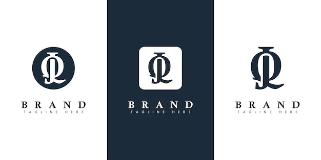 Logotipo de letra QJ moderno y simple adecuado para cualquier negocio con iniciales QJ o JQ