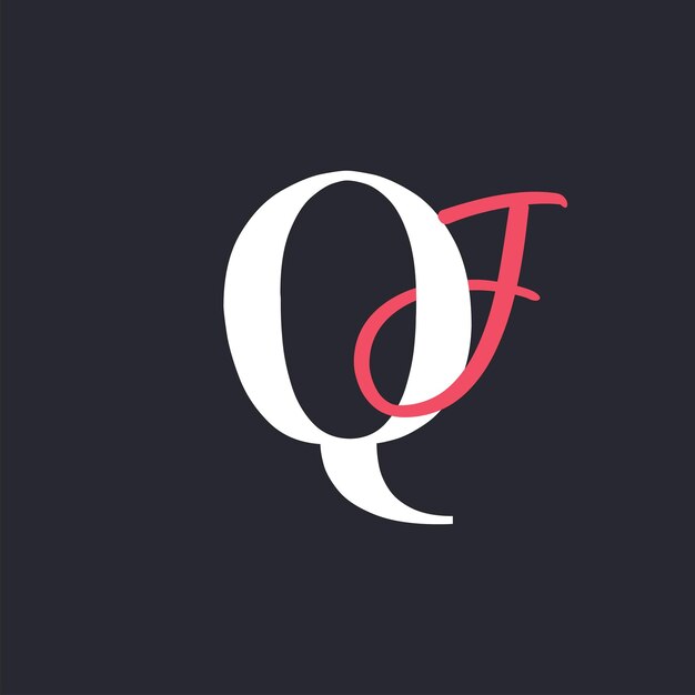 Logotipo de la letra QJ perfectamente mezclado Iniciales Diseño del logotipo de la carta QJ