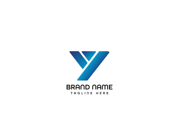 Un logotipo de letra que es azul y negro.