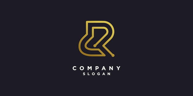Logotipo de la letra R con un estilo único moderno Premium Vector parte 5