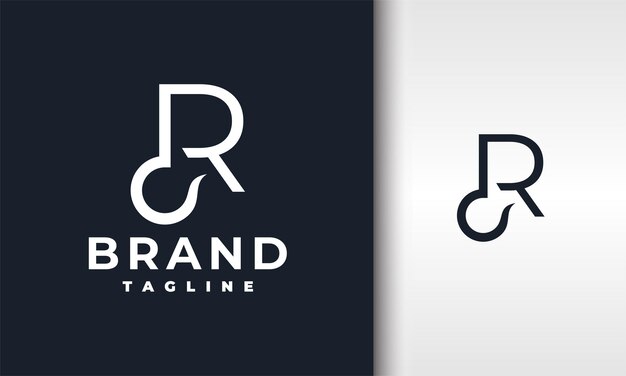 Logotipo de la letra R gancho
