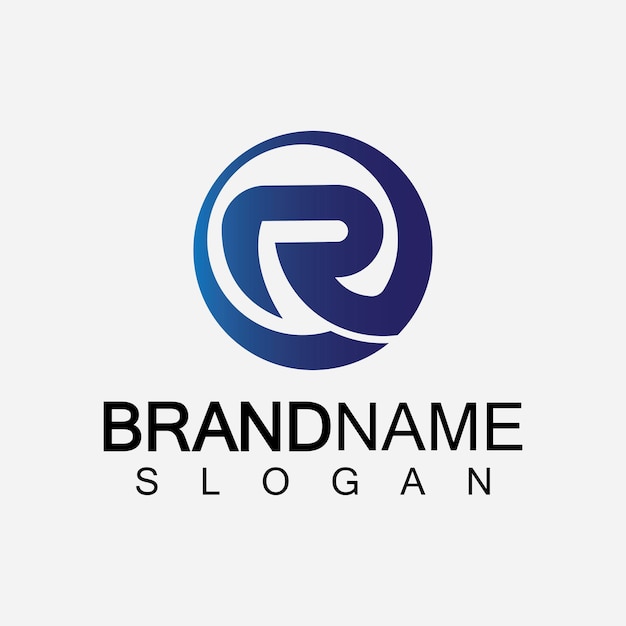 Logotipo de la letra R Las iniciales de la carta R Diseño creativo del logotipo